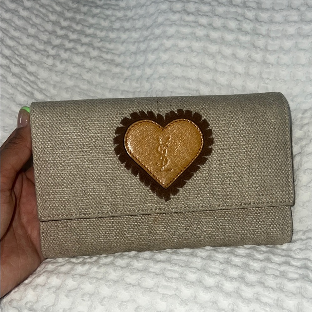Vintage YSL heart wallet